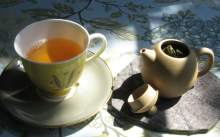 Oolong pot w tea C